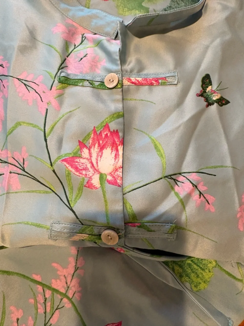 Natori Light Blue Floral Women Pajama Set By Natori - Picture 4 of 5